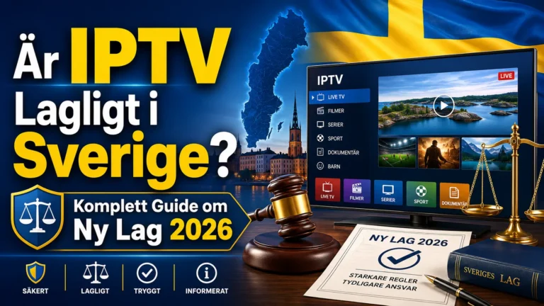 Är IPTV Lagligt i Sverige Komplett Guide om Ny Lag 2026