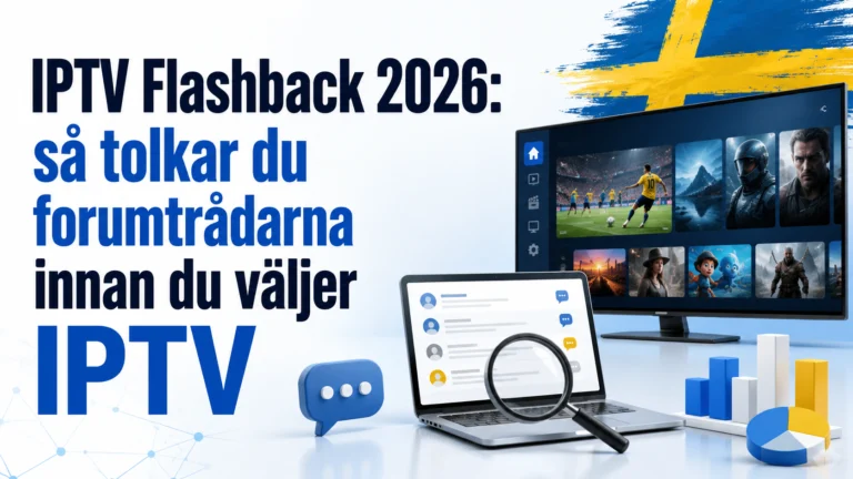 IPTV Flashback 2026 så tolkar du forumtrådarna innan du väljer IPTV