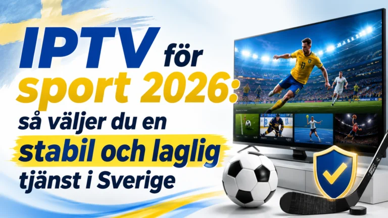 IPTV för sport 2026 så väljer du en stabil och laglig tjänst i Sverige