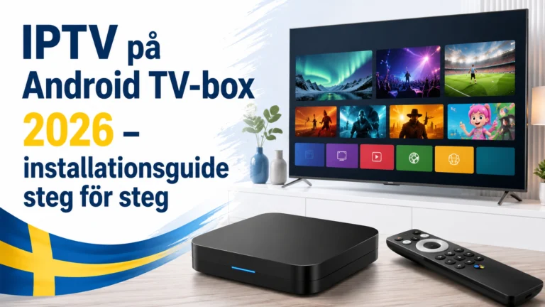 IPTV på Android TV-box 2026 – installationsguide steg för steg