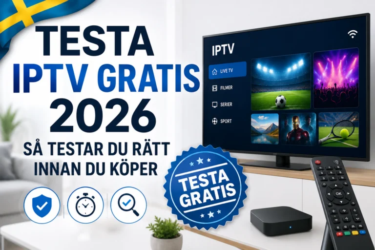 Testa IPTV gratis 2026 – så testar du rätt innan du köper