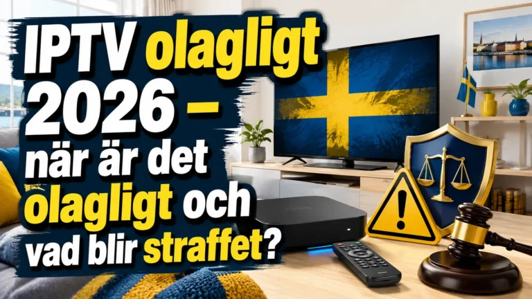 IPTV olagligt 2026 – när är det olagligt och vad blir straffet