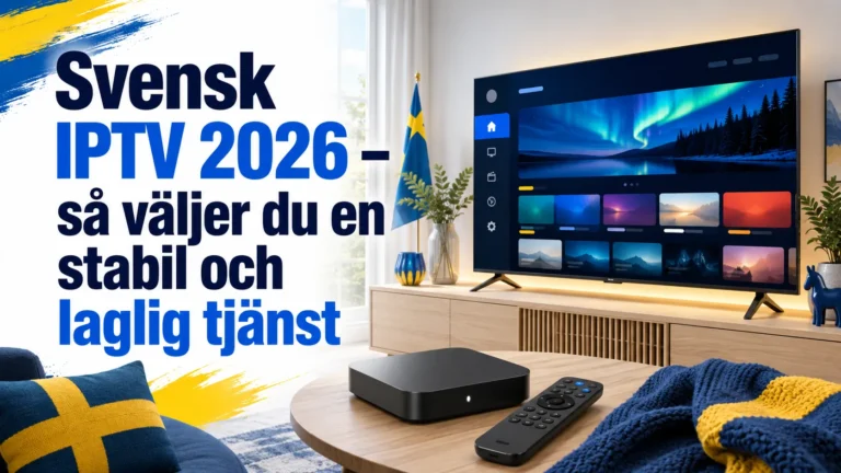 Svensk IPTV 2026 – så väljer du en stabil och laglig tjänst