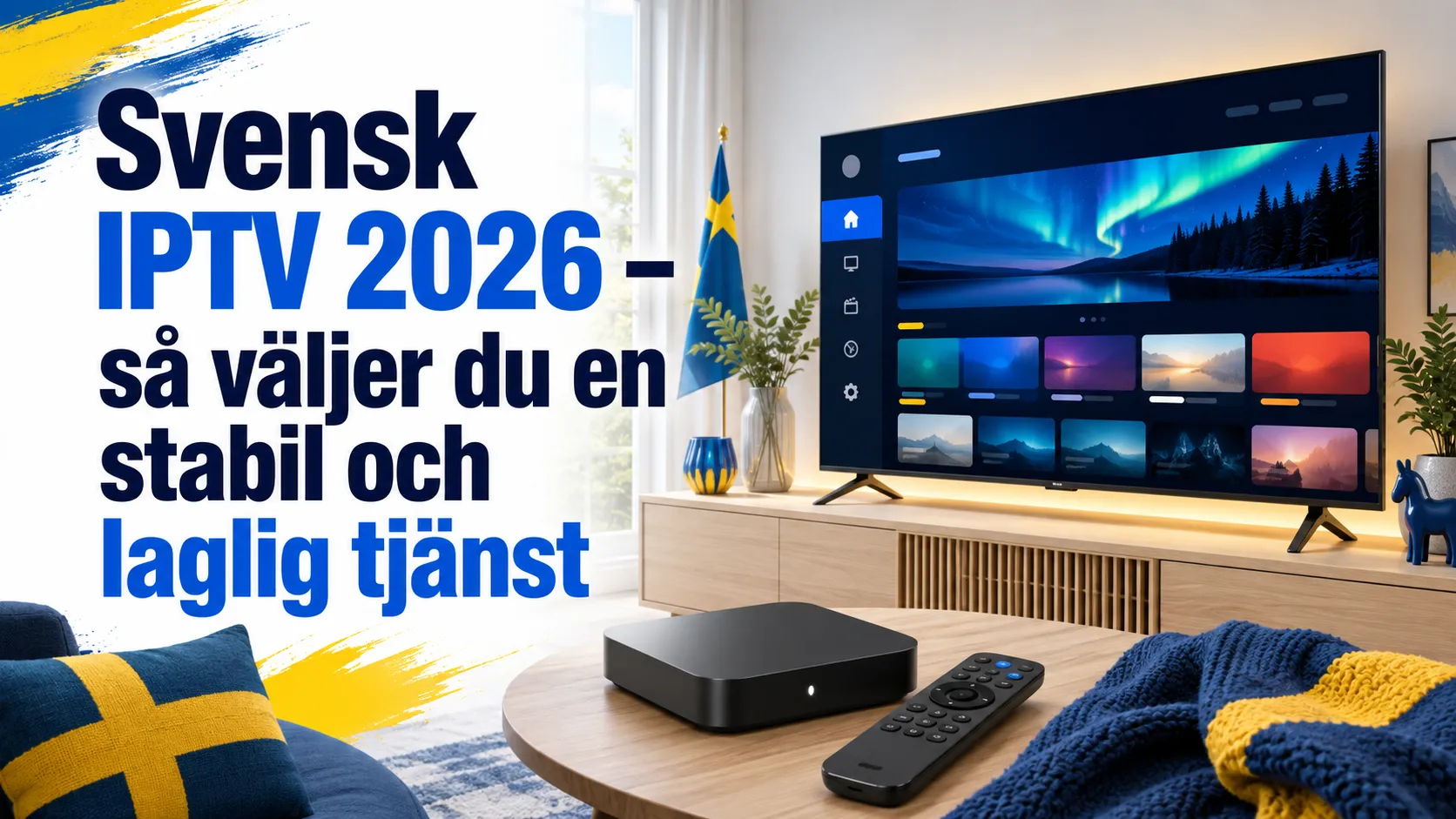 Svensk IPTV 2026 – så väljer du en stabil och laglig tjänst